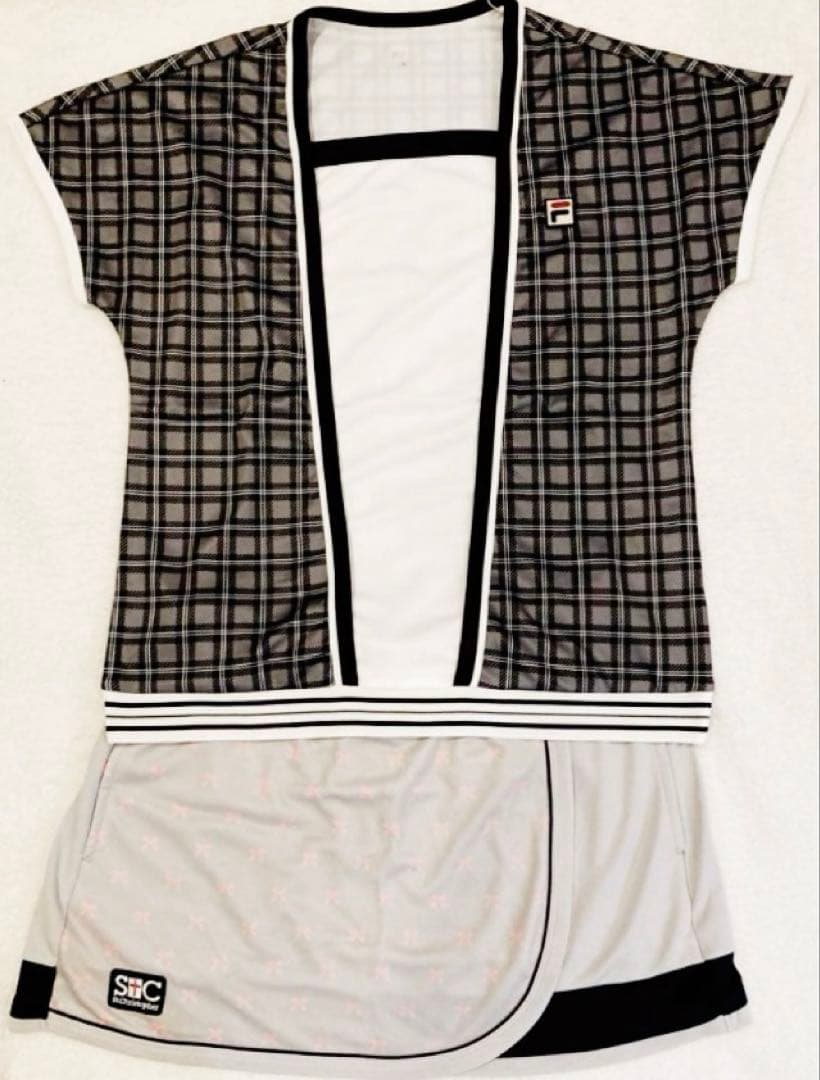 No.122 FILA 【数量限定】BLACKチェックのゲームシャツ☆XL☆新品