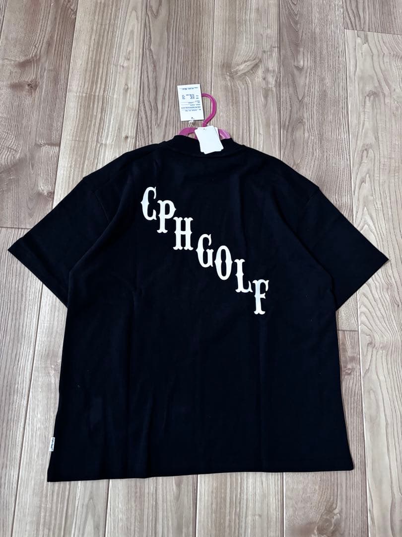 Cph/Golf 黒 コットンモックネックシャツ Lサイズ