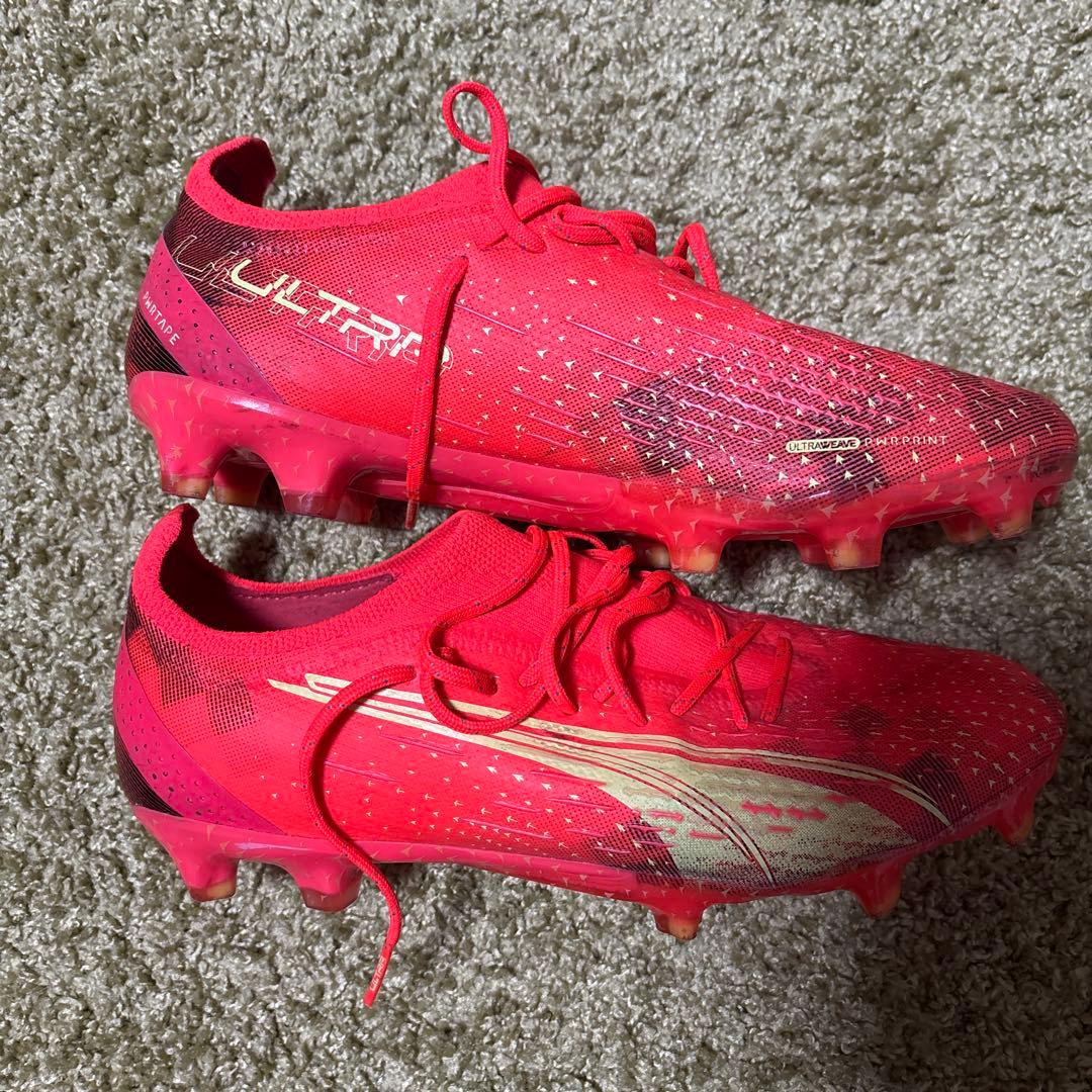 Puma Ultra レッド スパイクシューズ(トップモデル)26cm