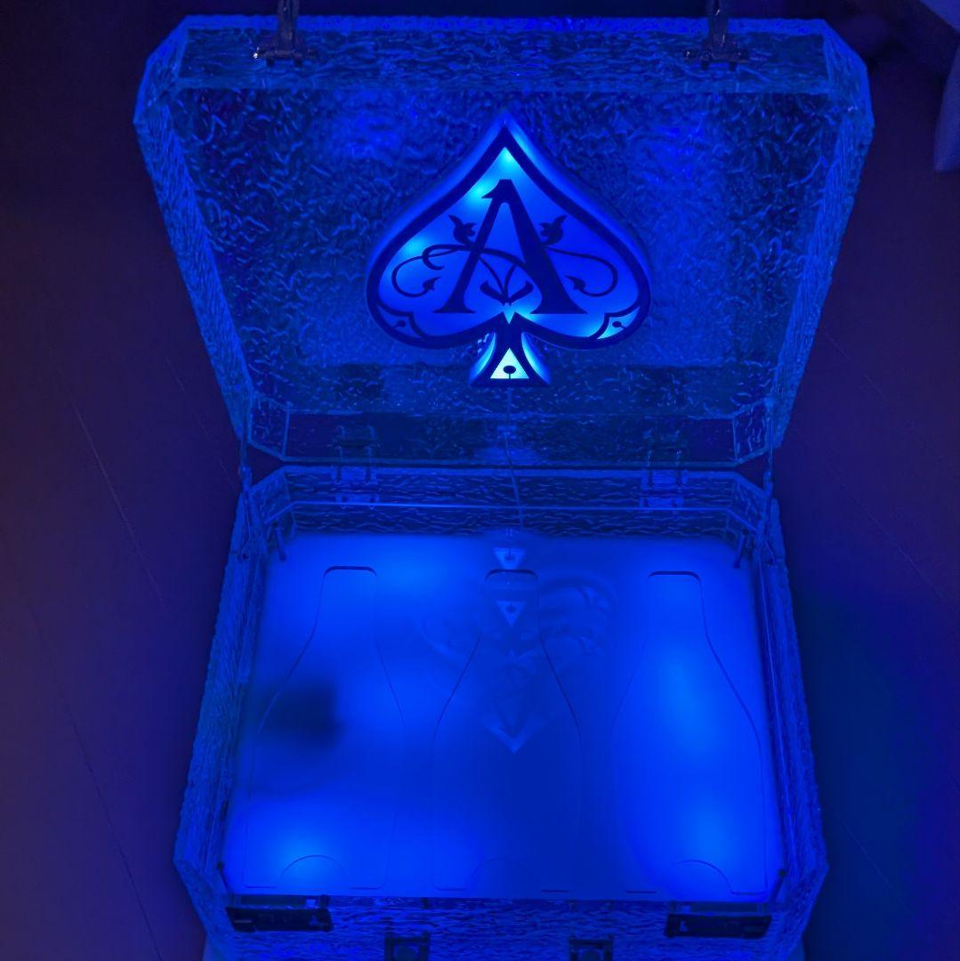 ボトルケース　LED　 アタッシュケース ディスプレイ シャンパン