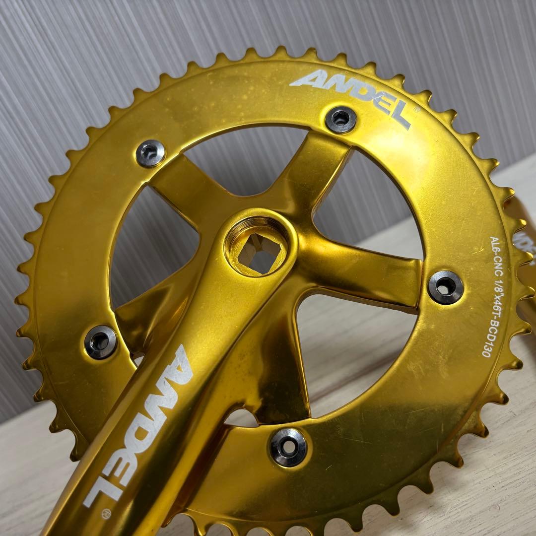 【希少モデル】ANDEL RSC1 クランクセット ゴールド 46T 170mm