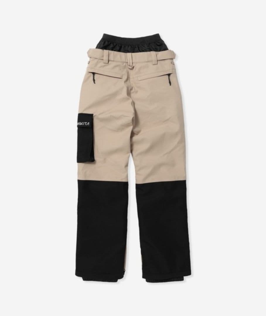 NIKITA レディース L スノボパンツ ワイド ベージュ黒