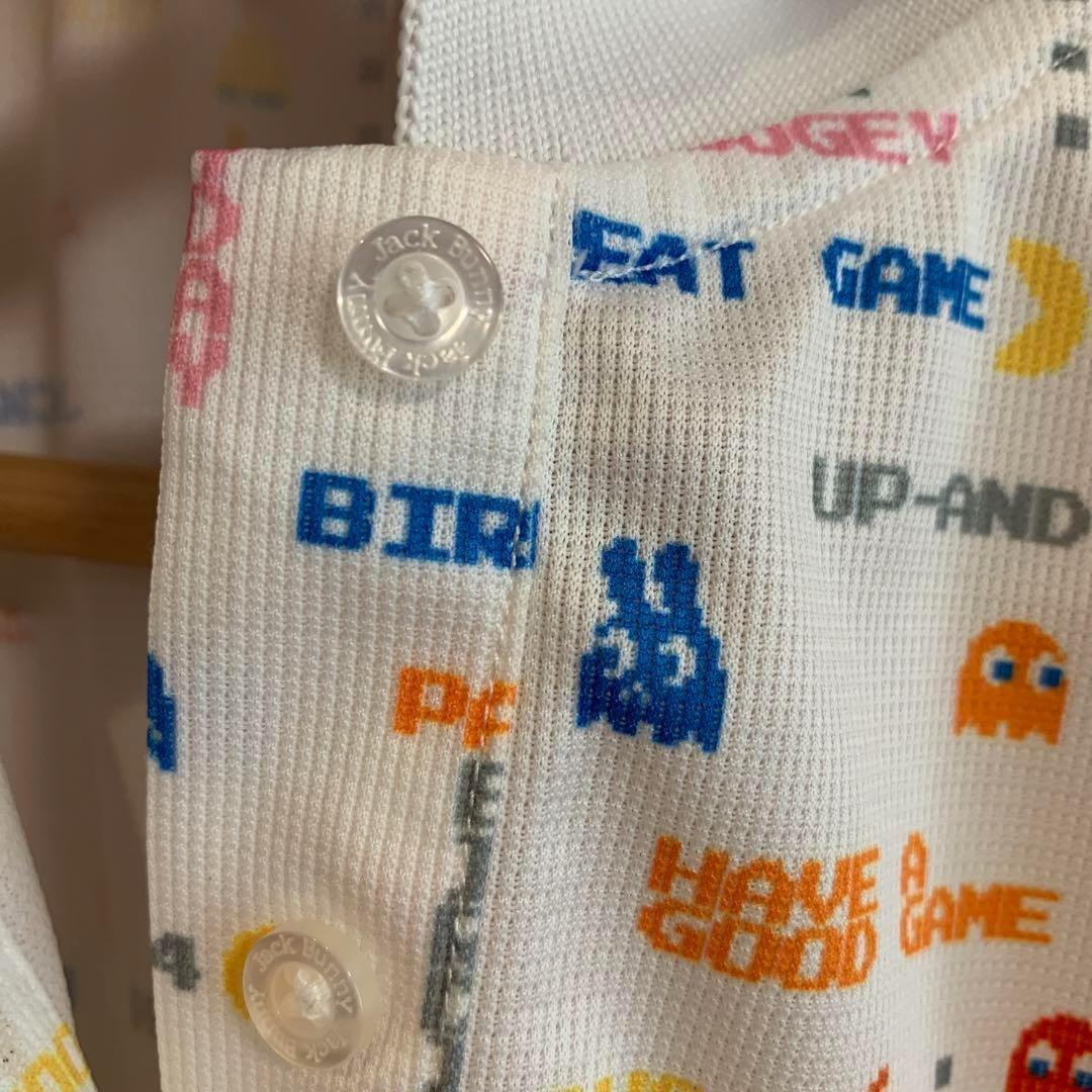 JACK bunny バンダイ pacman ウェア 白 ボタンにもロゴ刻印