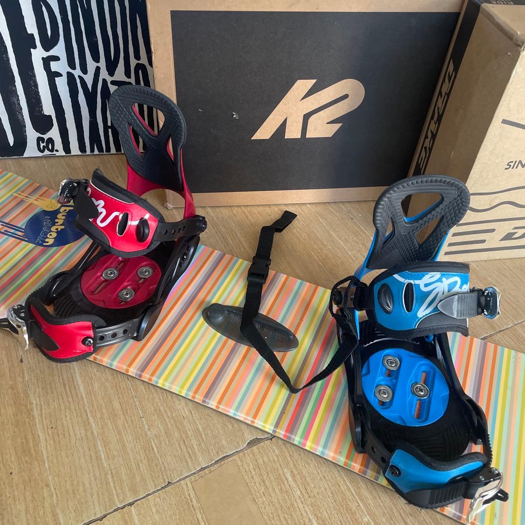 BURTON　キッズスノーボードセット　121cm　バートン　バイン付4点セット