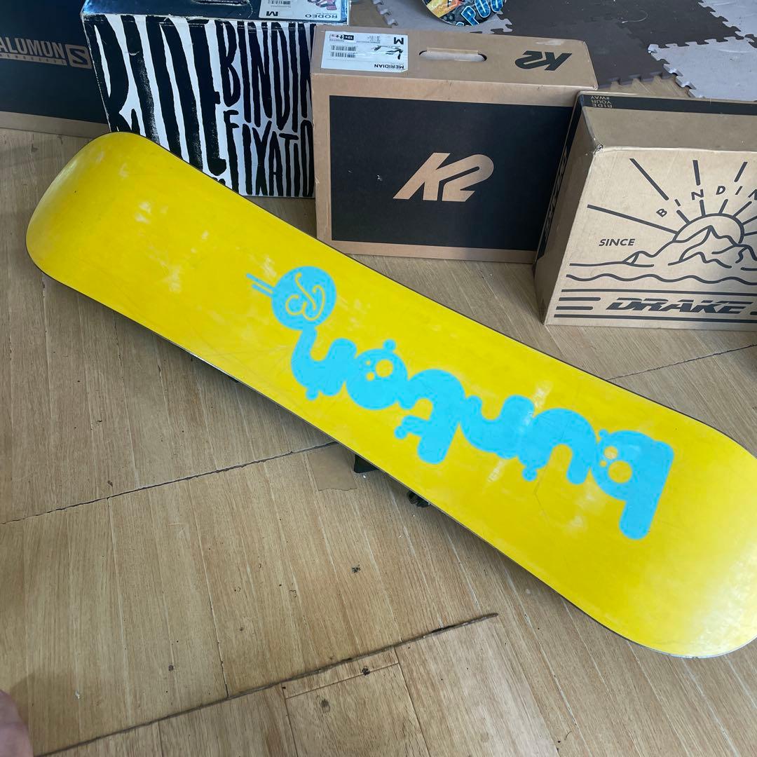 BURTON　キッズスノーボードセット　121cm　バートン　バイン付4点セット