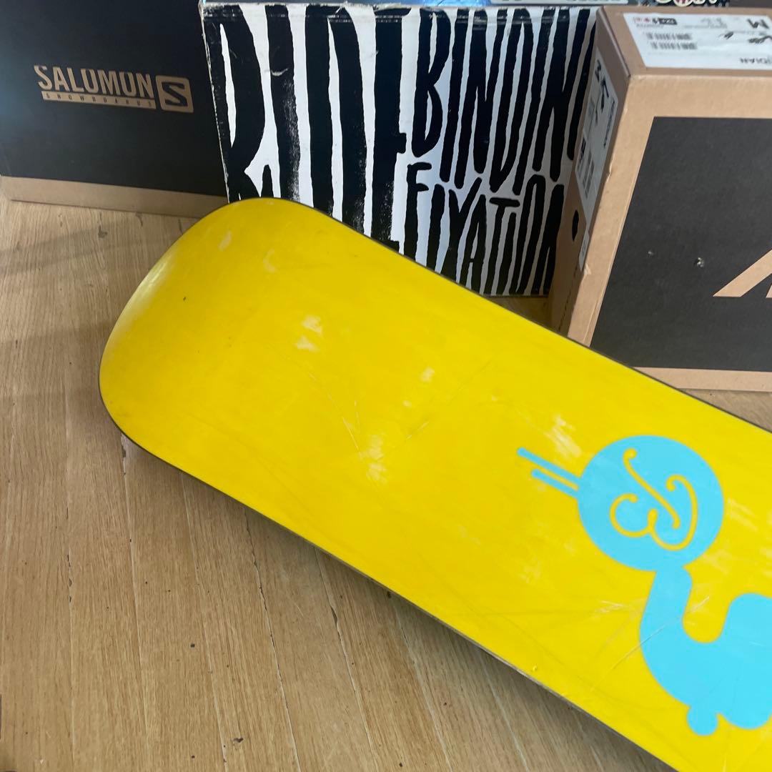 BURTON　キッズスノーボードセット　121cm　バートン　バイン付4点セット