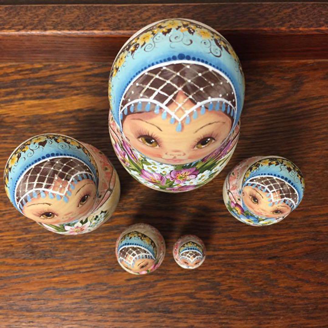 ロシア雑貨☆マトリョーシカ(5P)スベトラーナ・ニコラエワ作