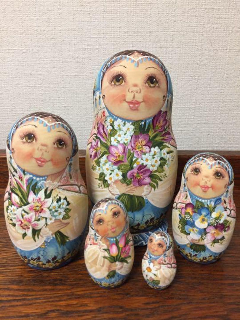 ロシア雑貨☆マトリョーシカ(5P)スベトラーナ・ニコラエワ作