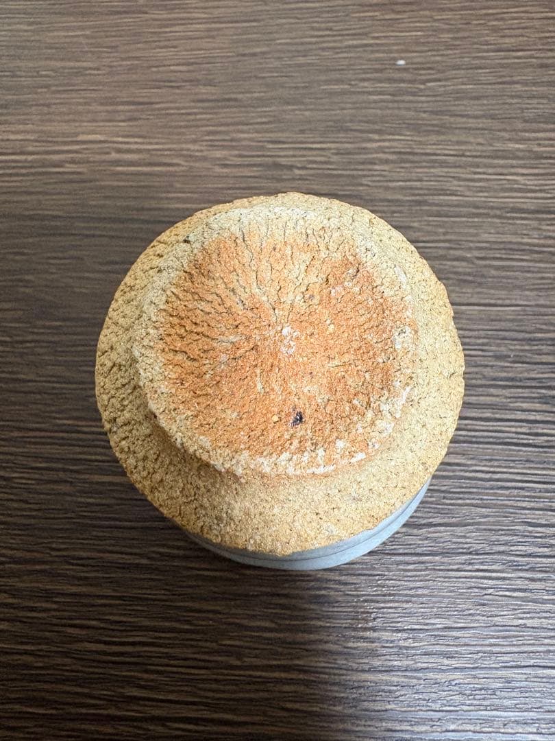 手作り陶器 青色と白色のストライプ
