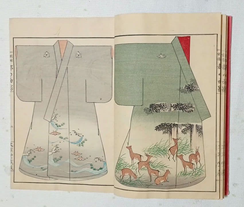 稀本都乃面影（着物図柄46図人物4図柄計50図柄)神坂吉隆（雪佳)明治23年出版