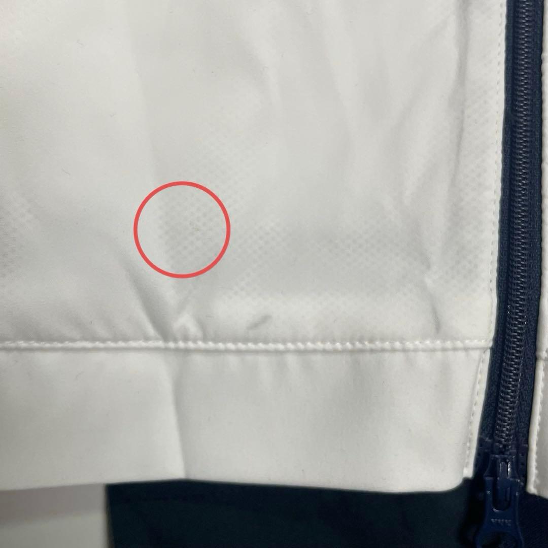 FIDRA ゴルフウェア ストレッチ ブロッキングジャケット XL 白×紺②