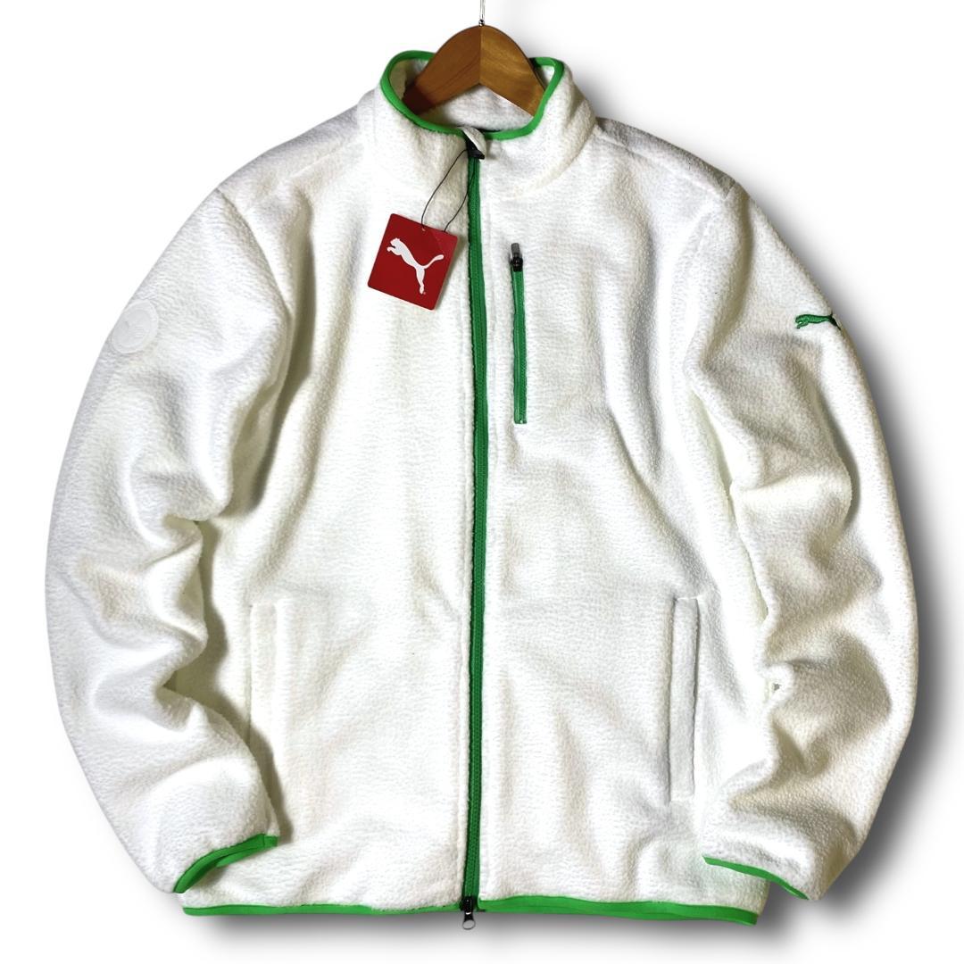XXL 新品 プーマ ゴルフ 定価1.4万 保温 防寒 フリース ジャケット 白