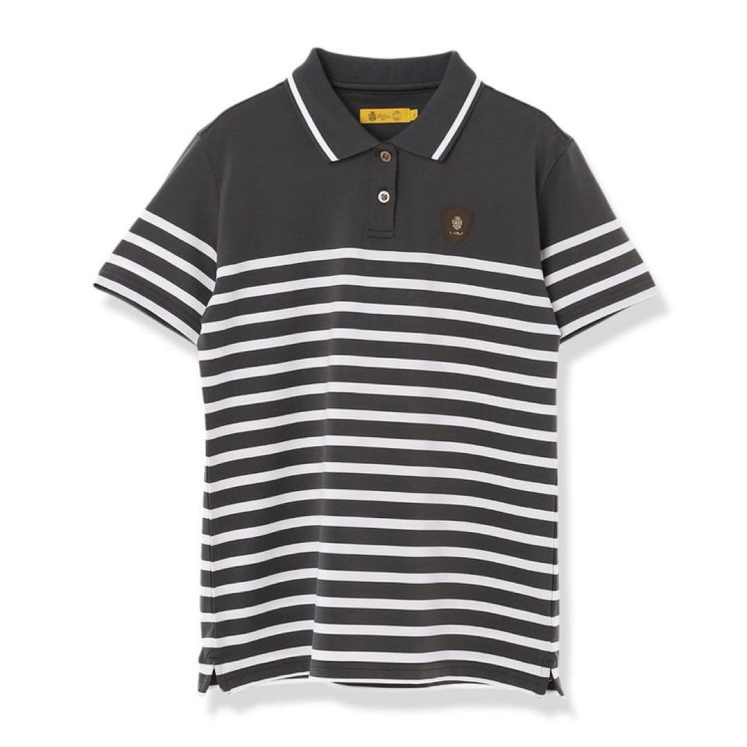 Felisi Golf フェリージ ゴルフ ストライプ ポロシャツ グレー