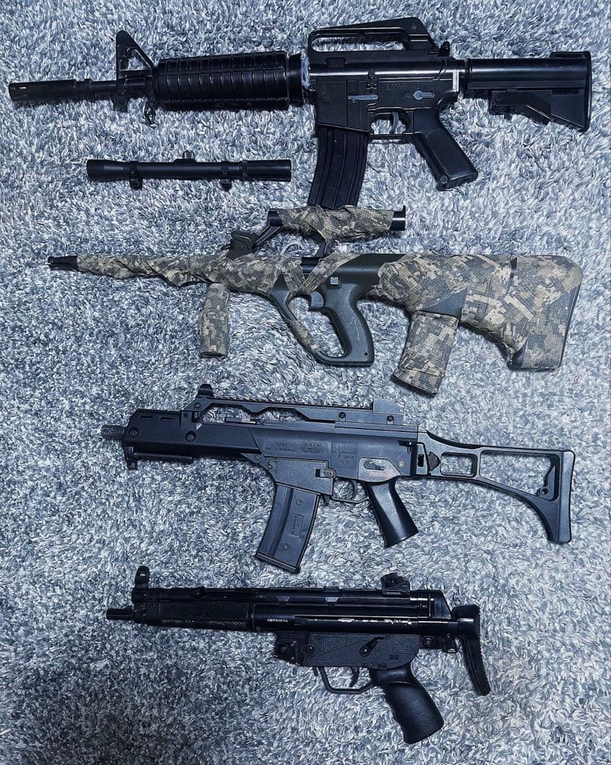 東京マルイ　10禁エアガン3本　ステアー、G36C、mp5
