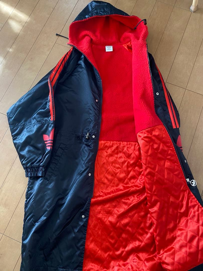 アディダス　ベンチコート　デサント社　ヴィンテージ　90's 美品　MLサイズ