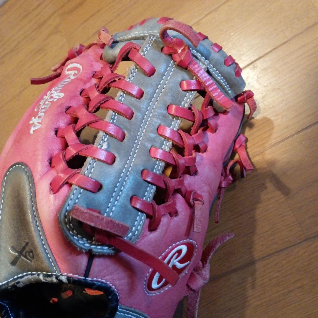 Rawlings 硬式グローブ内野手用 レッド&グレーツートンカラー　サード用