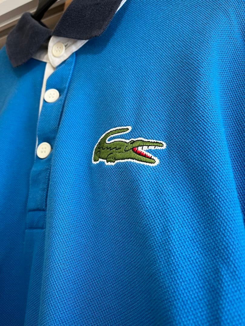 Lacoste 青 長袖　ポロシャツ　ラコステ