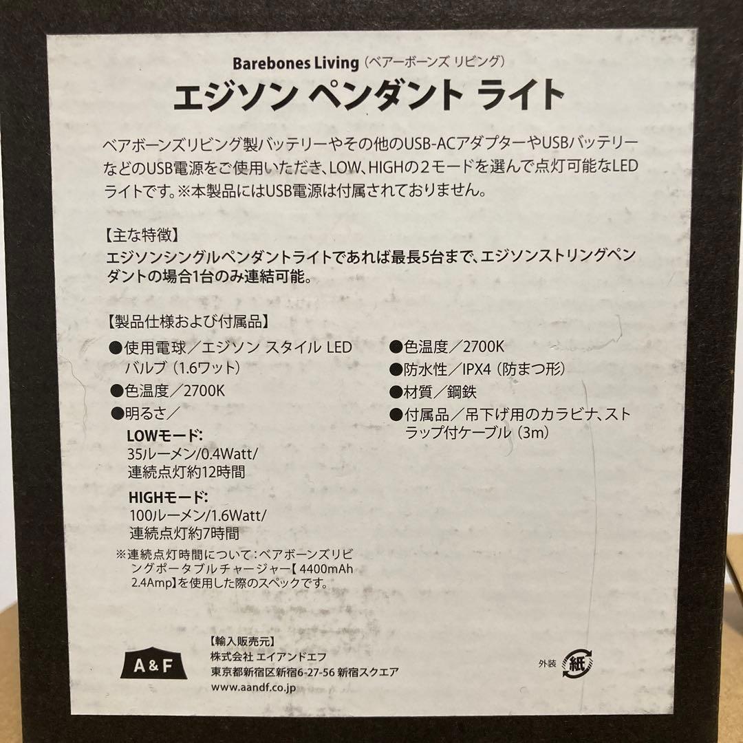 BAREBONES ランタン エジソン ライト レッド カッパー ベアボーンズ