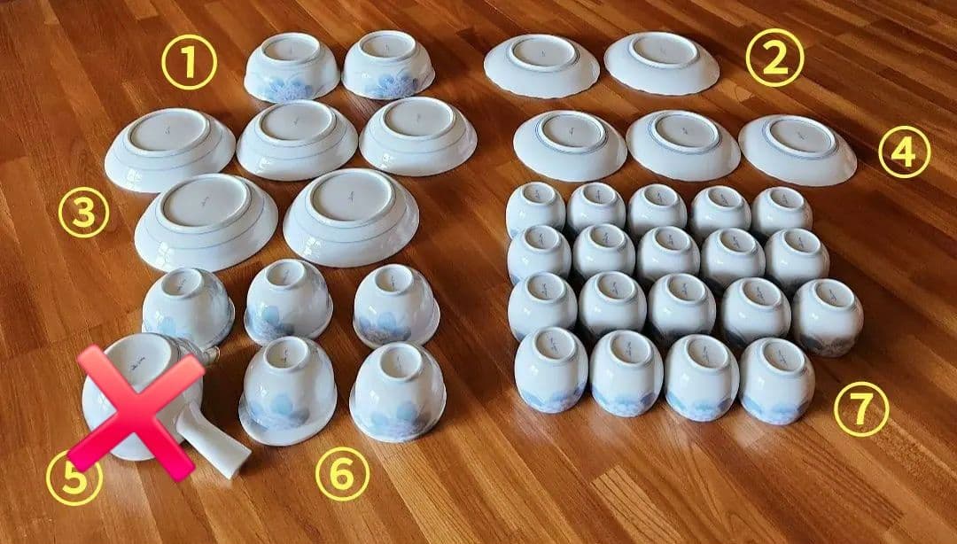 「光峰」食器セット(あじさい柄)
