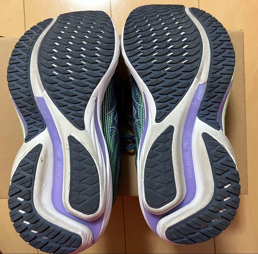 Mizuno WAVE RIDER 28 ダークブルー/グリーン