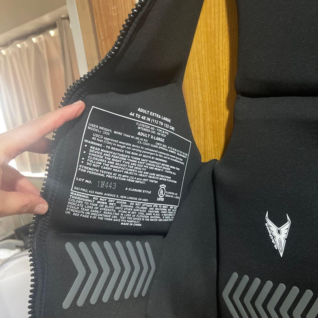 HOスポーツ　ブラック X-Large ライフジャケット