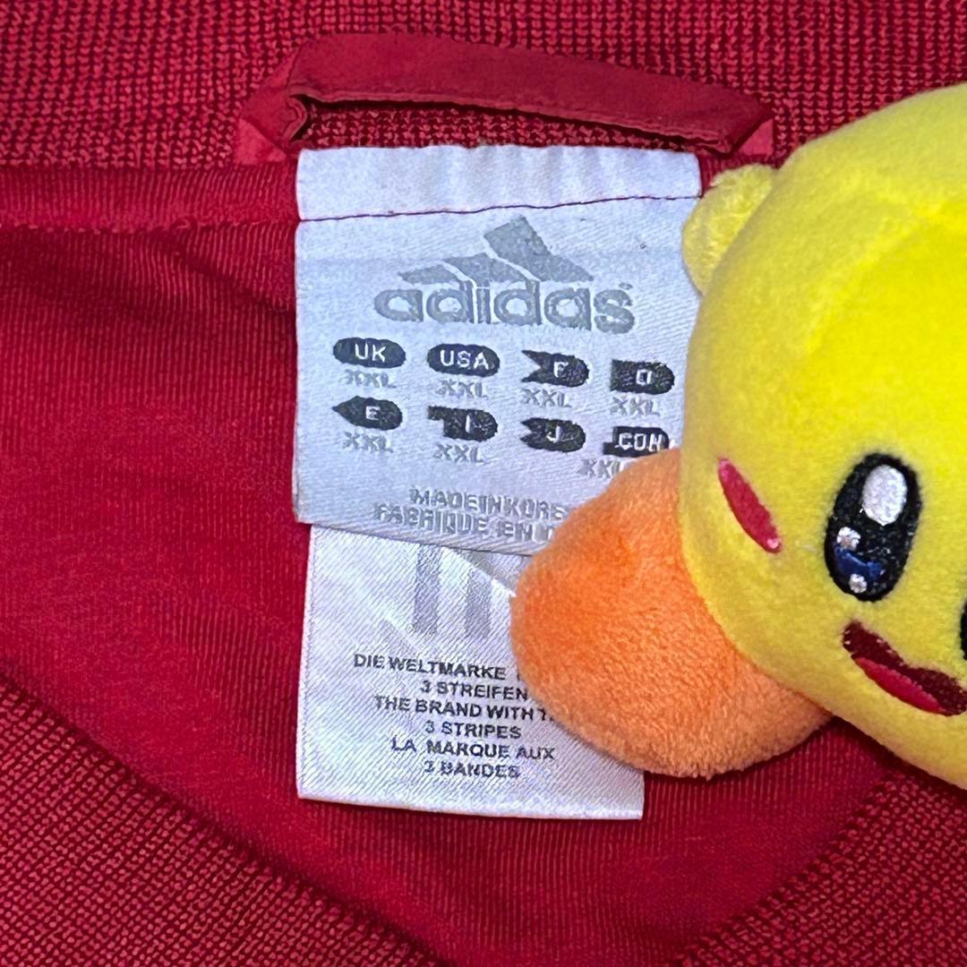 00s アディダス ピステ XXL 赤 刺繍ロゴ オーバーサイズ スポーツMIX