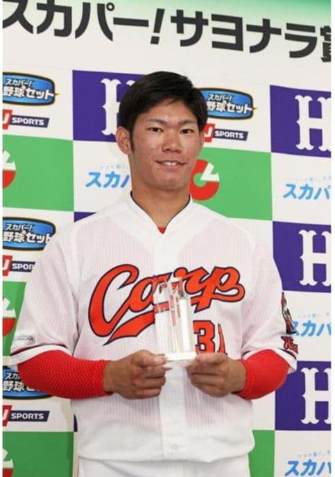 広島　カープ　坂倉　旧背番号　ハイクオリティ　ホーム　ユニフォーム　ミズノ　L