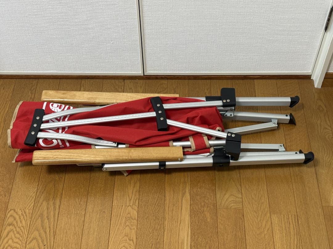 【美品】コールマン レイチェア 3段階リクライニング式 ハイバックチェア 赤