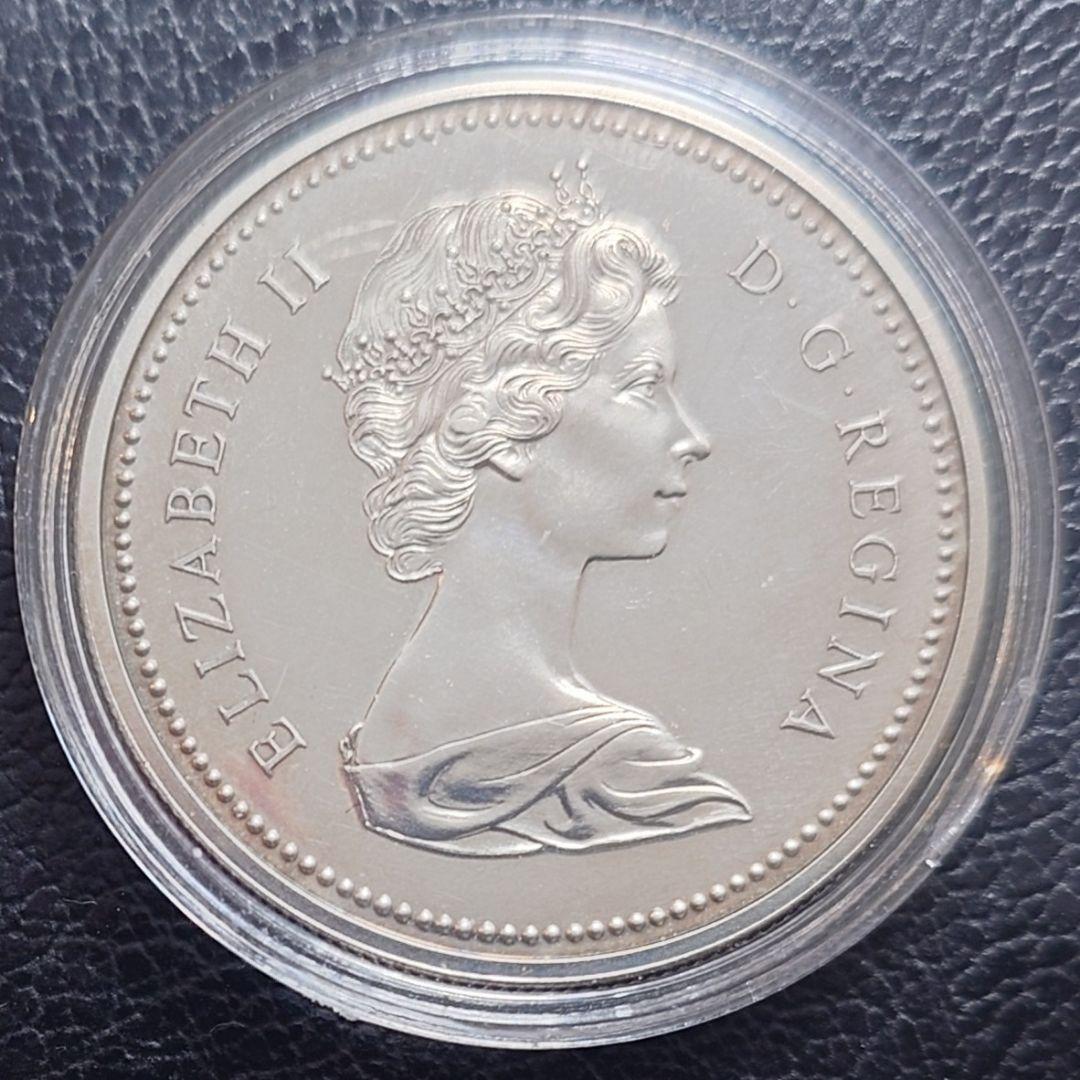 1971年 カナダ銀貨 1ドル ブリティッシュコロンビア州100周年記念銀貨