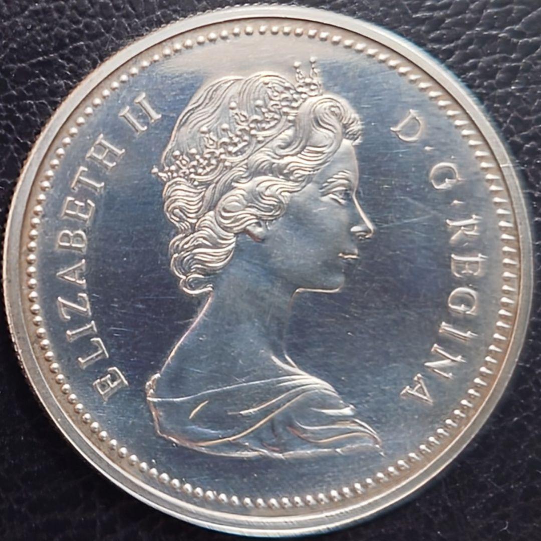 1971年 カナダ銀貨 1ドル ブリティッシュコロンビア州100周年記念銀貨