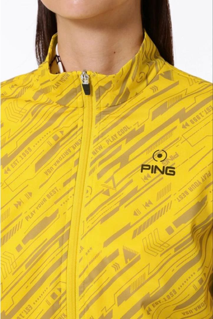S ☆新品☆ PING 撥水 フルジップブルゾン ゴルフ　レディース　イエロー