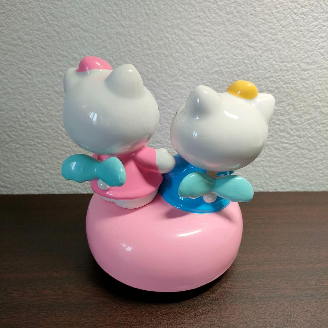 日本限定 ハローキティ オルゴール 陶器製 キティ&ミミィ 星に願いを
