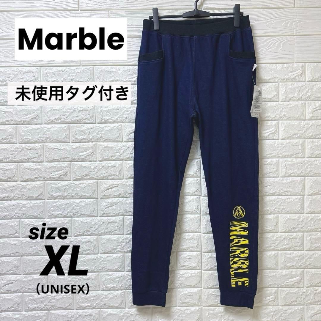 【新品未使用・タグ付き】Marble ネイビー フィットネスパンツ スウェット
