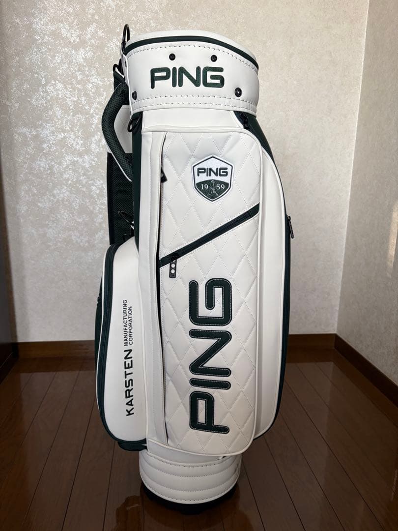 【美品】PING ピン キャディバッグ ホワイト・グリーン