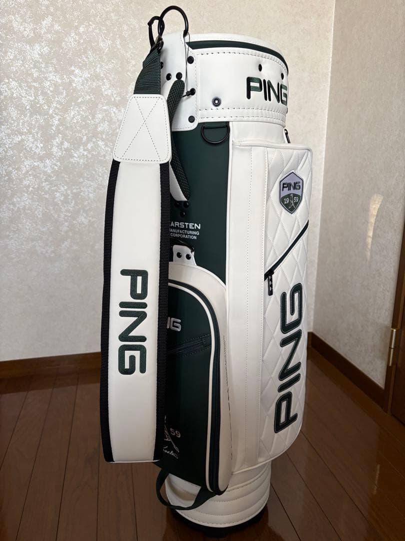 【美品】PING ピン キャディバッグ ホワイト・グリーン