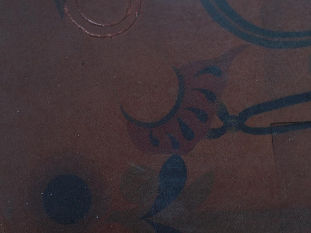 中国唐時代　敦煌莫高窟壁画 彩絵　人物像 発掘品 古美術 AK1896A9-3