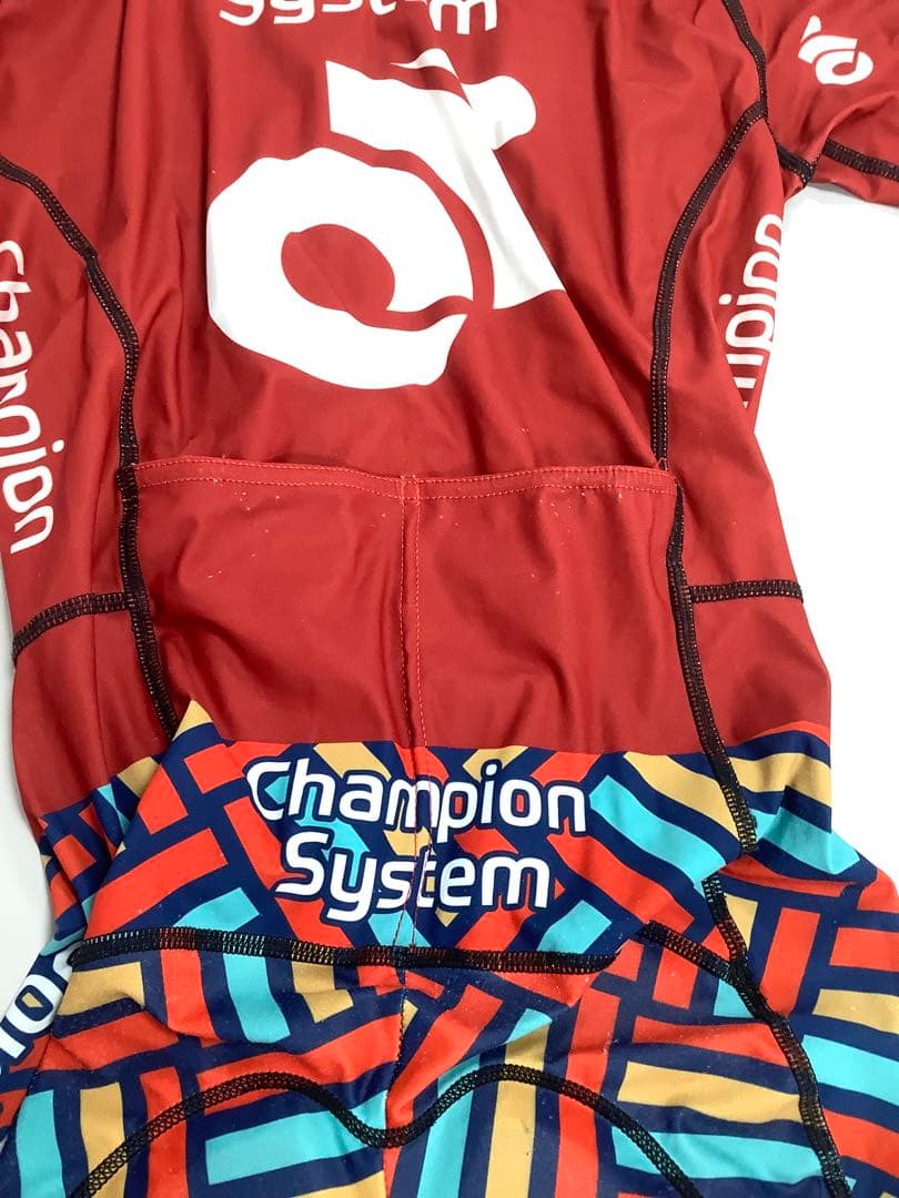 Champion System サイクルジャージ 長袖 レッドSサイズ