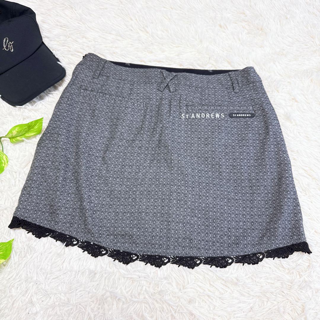【セントアンドリュース】美品 スカート 総柄 レース Lサイズ レディース