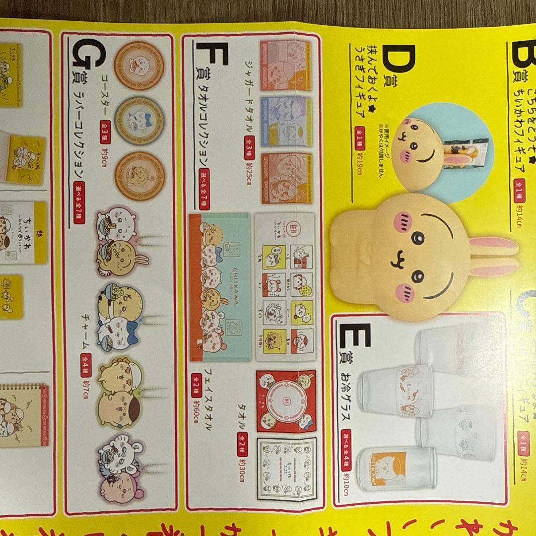 ちいかわ〜みんなでラーメン〜一番くじF賞全種類1セット