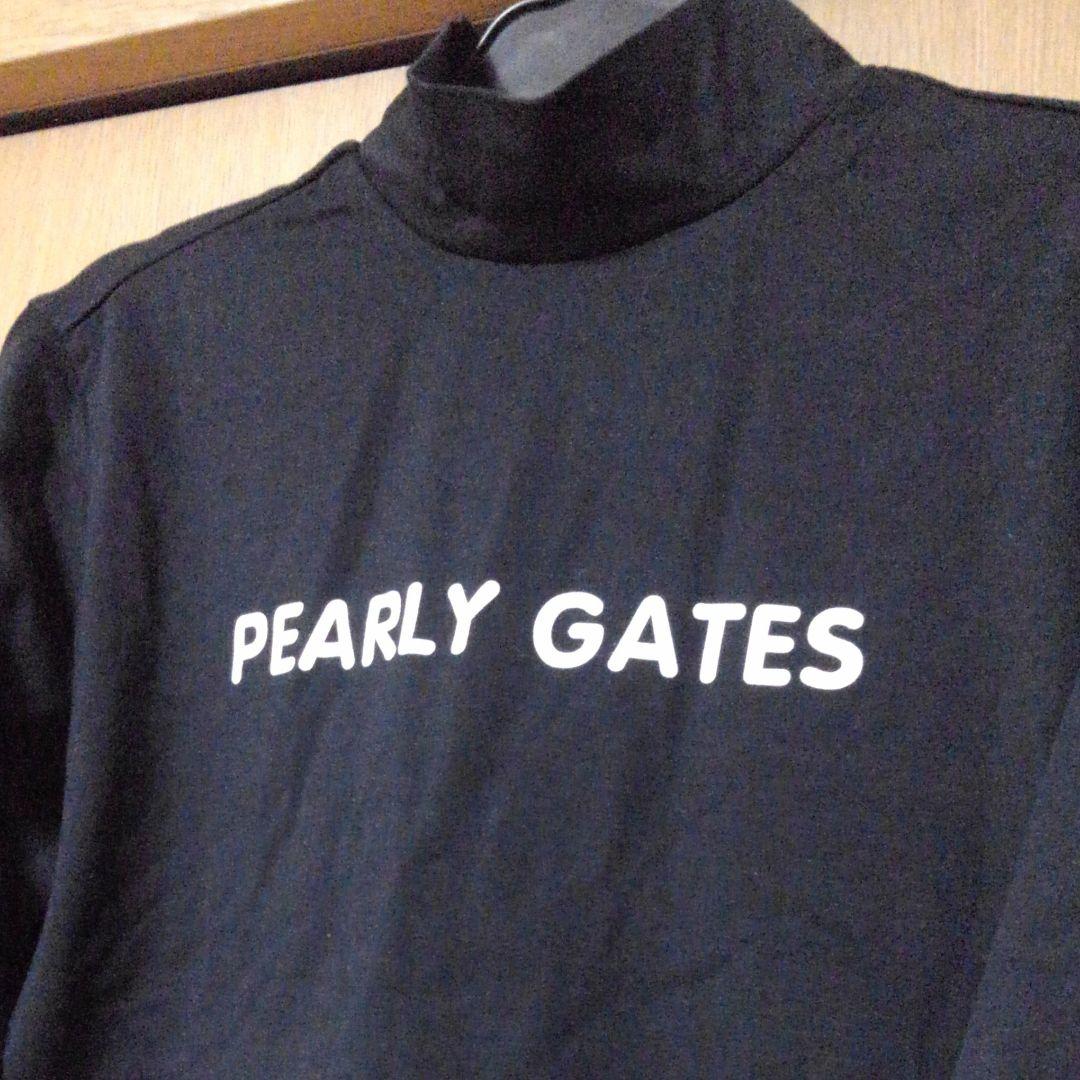 最終価格　新品 PERLYGATES パーリーゲイツ ロゴ入り７分袖Tシャツ 黒