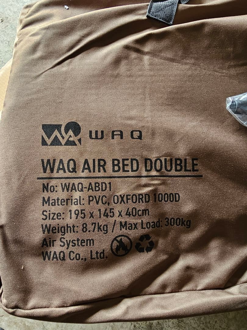 未使用品！　WAQ　エアーベット　ダブル　色コヨーテ