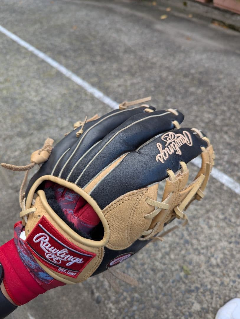 Rawlings 大人用 軟式グローブ 黒/ベージュ