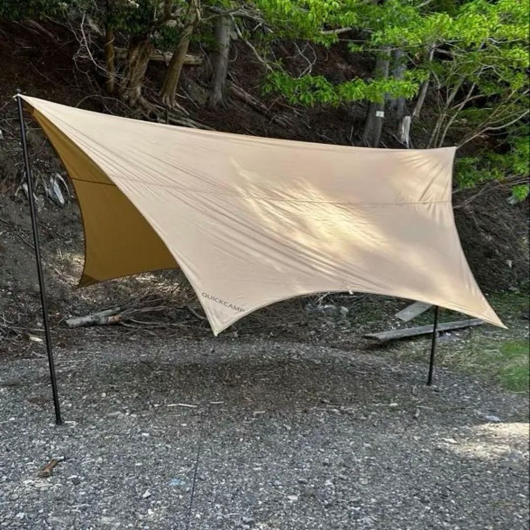美品　QUICKCAMP ベージュ タープ・シェード