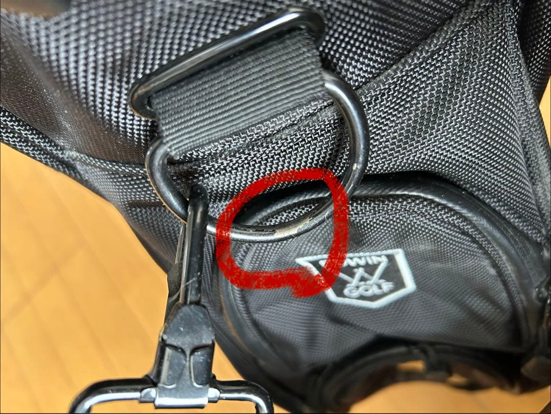 EDWIN GOLF ATHLETE キャディバッグ ブラック レッド