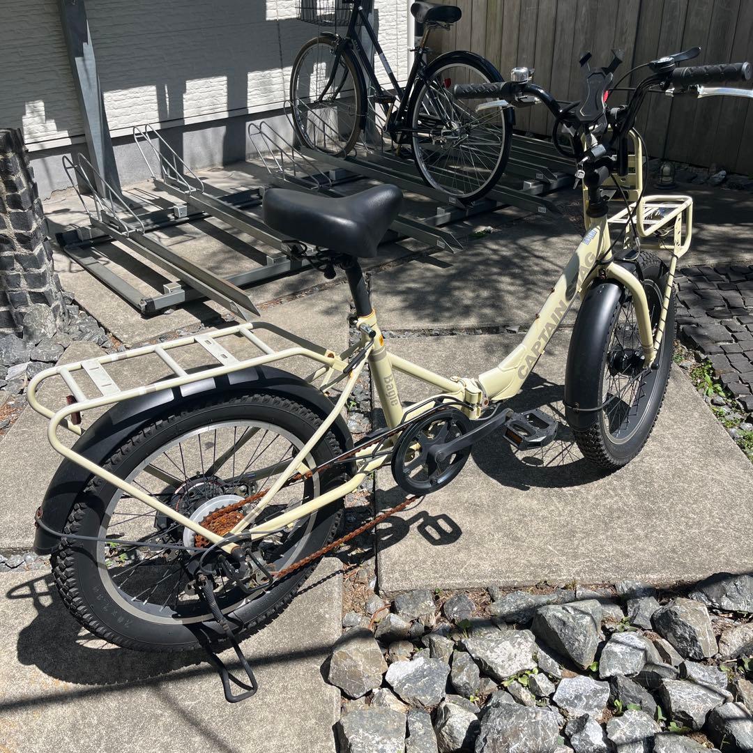 カーキ 折りたたみ自転車 20インチ