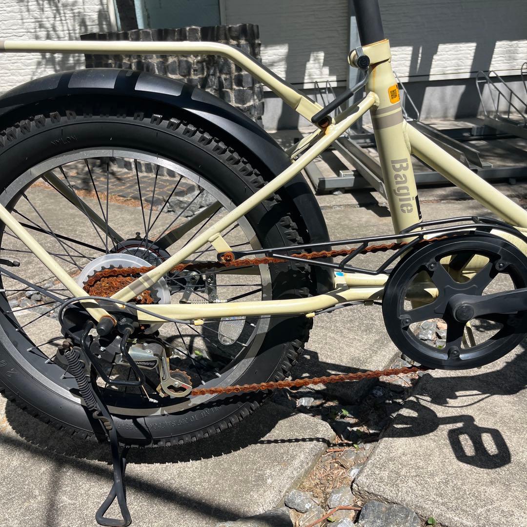 カーキ 折りたたみ自転車 20インチ