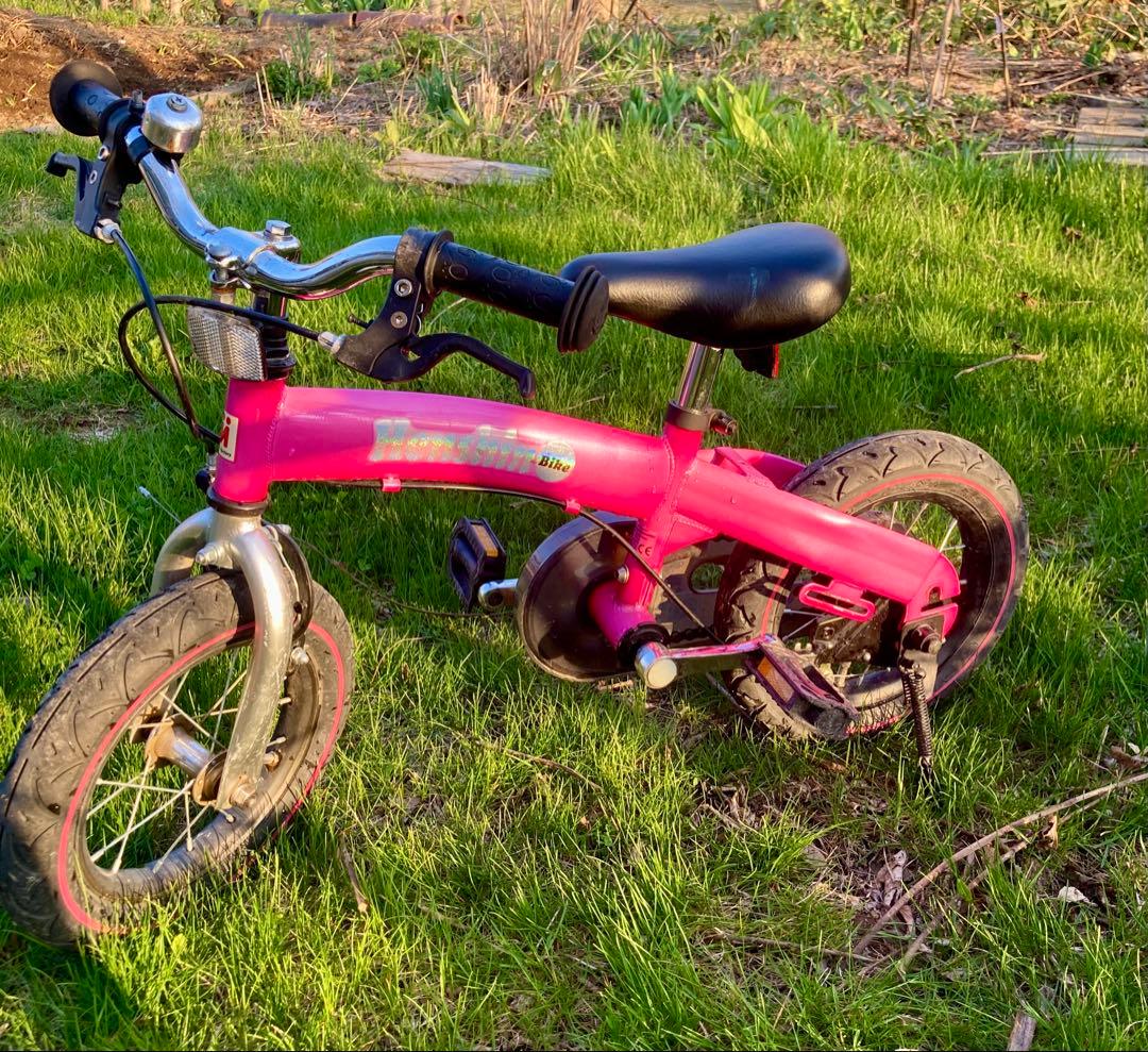 Henshin 子供用自転車 ピンク　変身バイク