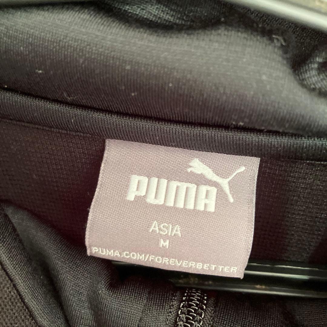 PUMA ジップアップジャケット M ブラック/ブルー　上下セット　パンツは2枚