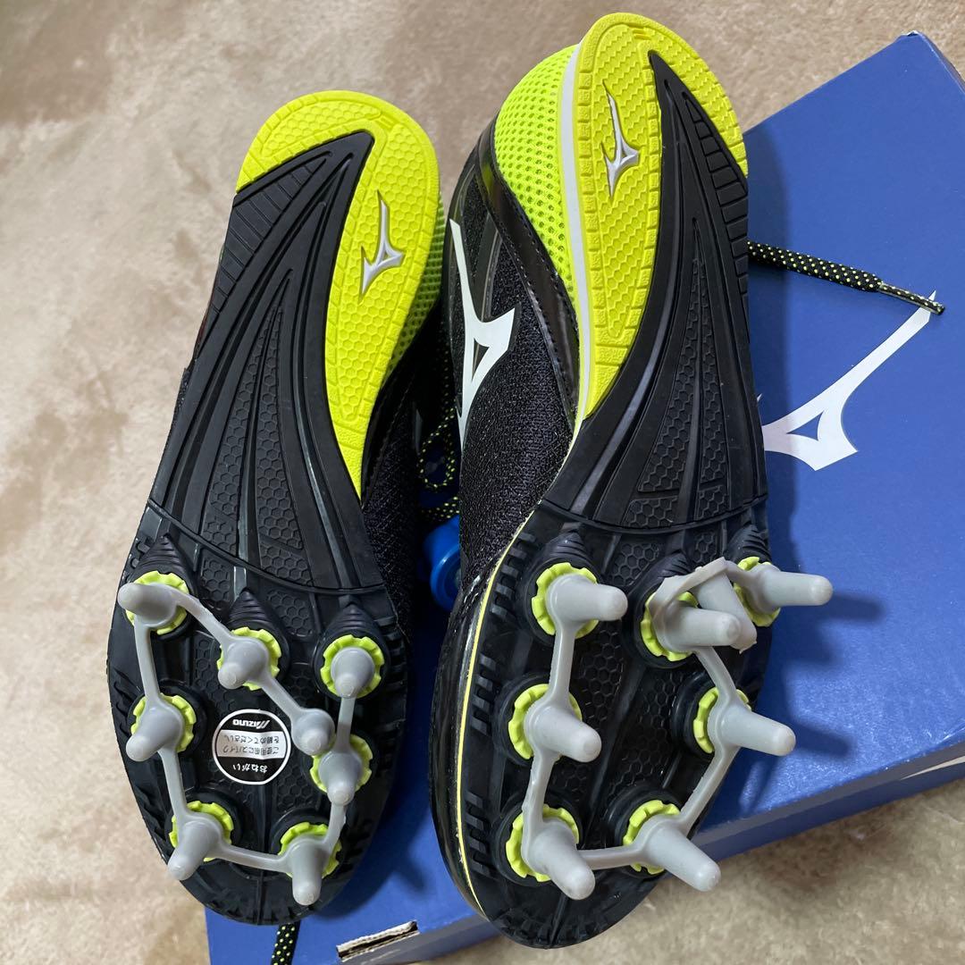 Mizuno スパイク・シューズ ワイド ブラック/ライム　24.5