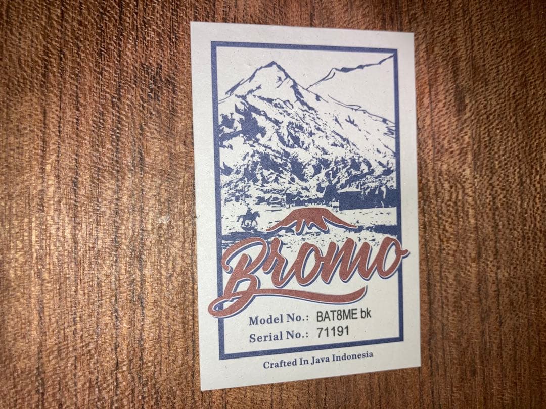 Bromo Guitars BAT8ME bk ブロモエレアコギター